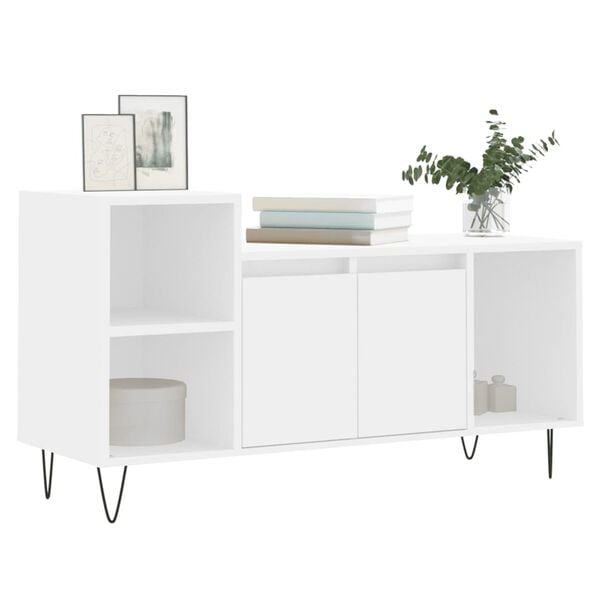 vidaXL TV Cabinet White 100x35x55 cm Engineered Wood