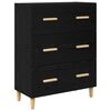 vidaXL Highboard with Drawer Black Oak 69.5 x 34 x 180 cm