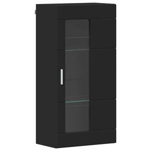 vidaXL Wall-mounted Cabinet Black 55 x 29 x 100 cm Engineered Wood