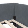vidaXL Corner Bed Frame Dark Grey 100 cm x 200 cm Velvet