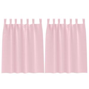 vidaXL Blackout Curtains with Rings 2 pcs Baby Pink 140 x 140 cm