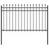 vidaXL Ring Fence Black 200 x 166 cm Powder-Coated Steel