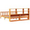 vidaXL Bookcase Bed without Mattress Wax Brown 200x200 cm Solid Wood Pine