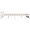 vidaXL Bed Frame without Mattress White Solid Wood 160x200 cm