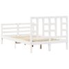 vidaXL Bed Frame without Mattress White 120x200 cm Solid Wood