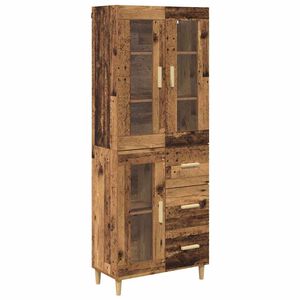 vidaXL Highboard Old Wood 69.5 x 34 x 180 cm Engineered Wood