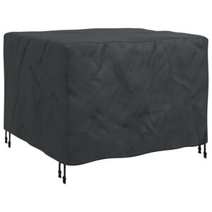 vidaXL Furniture Cover Plain Black 113 x 113 x 73 cm 600D
