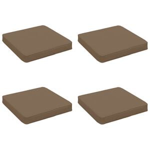 vidaXL 4-Piece Seat Cushions VUGHT 4 pcs 100% Polyester Taupe