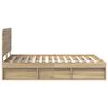 vidaXL Bed Frame Sonoma Oak 150 x 200 cm Solid Pine Wood