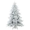 vidaXL Artificial Hinged Christmas Tree Snow Flocked White 240 cm
