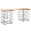 vidaXL Garden Bench Gabion Design 103x31x42 cm Solid Wood Pine