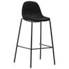 vidaXL Bar Stools 4 pcs Black Fabric
