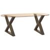 vidaXL Coffee Table Legs 2 pcs Natural Steel 50x(42-43.3) cm Steel