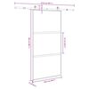 vidaXL Sliding Door with Hardware Set 102,5x205 cm Tempered Glass&Aluminium