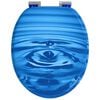 vidaXL WC Toilet Seats with Soft Close Lid 2 pcs MDF Blue Water Drop Design
