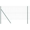 vidaXL Fence with Post Green 1 x 25 m Steel