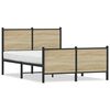 vidaXL Metal Bed Frame without Mattress Sonoma Oak 120x200 cm