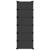vidaXL Shoe Rack Black 94.5x36.5x106 cm PP