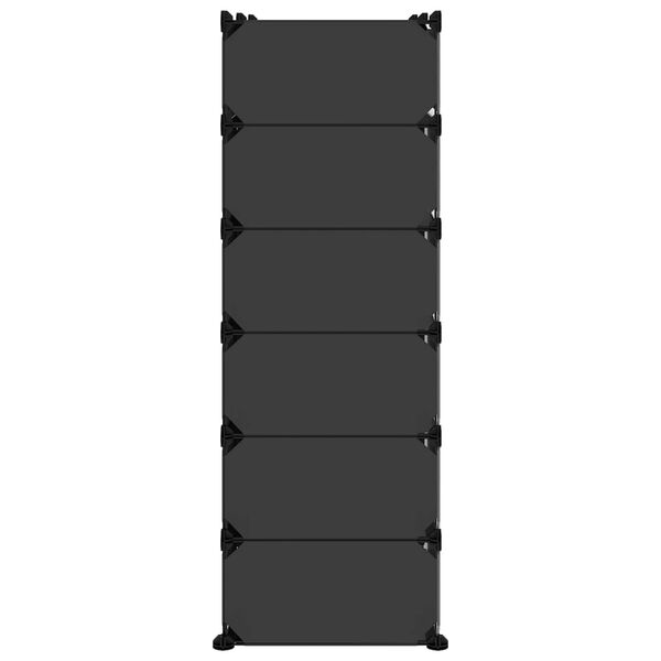 vidaXL Shoe Rack Black 94.5x36.5x106 cm PP