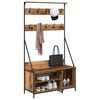vidaXL Clothes Rack Old Wood 100 x 41 x 184 cm Engineered Wood