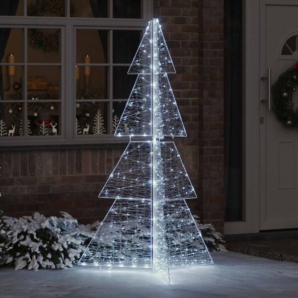 vidaXL Christmas Tree with 240 LEDs Cold White 180 cm Acrylic