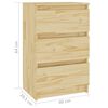 vidaXL Bedside Cabinet 40x29.5x64 cm Solid Pine Wood