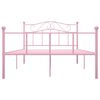vidaXL Bed Frame without Mattress Pink Metal 140x200 cm