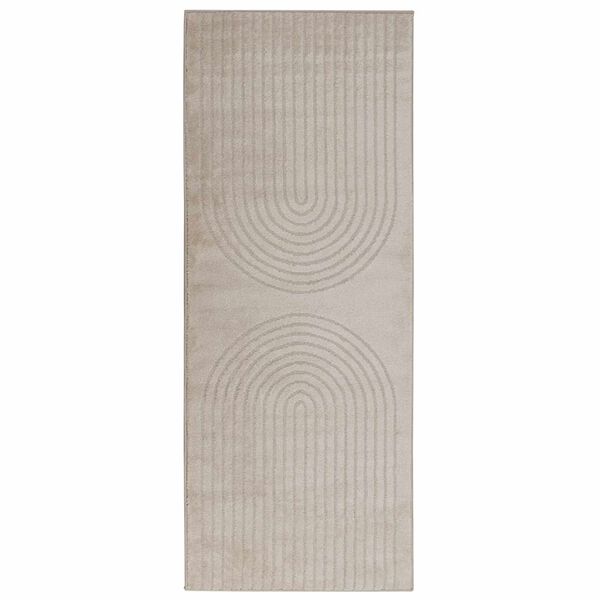 vidaXL Area Rugs Rectangular HUARTE Beige 200 x 80 cm Polyester