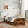 vidaXL Bed Frame with Drawers without Mattress Smoked Oak 90x190 cm Single