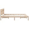vidaXL Bed Frame Brown 140 x 200 cm Solid Pine Wood