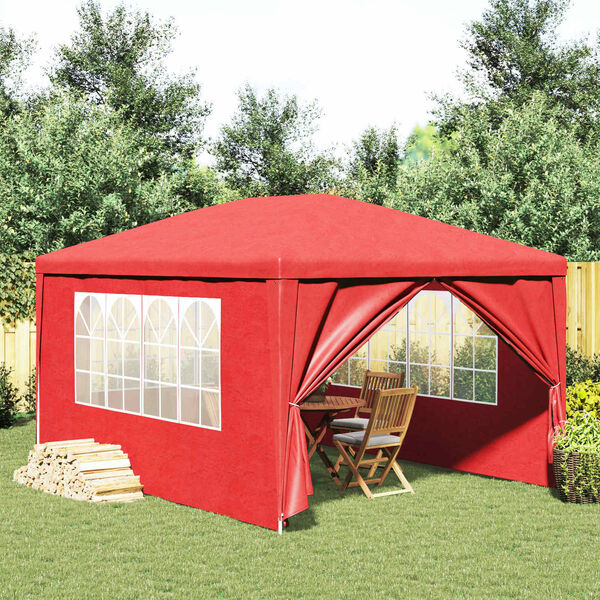 vidaXL Partytent with Wall Red 400 x 300 x 255 cm