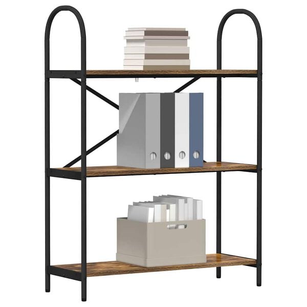 vidaXL Bookshelf Smoked Oak 80 x 30 x 109 cm Engineered wood