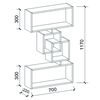 Homemania Wall Shelf Harmony 70x22x117cm White