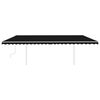 vidaXL Manual Retractable Awning with Posts 6x3.5 m Anthracite
