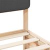 vidaXL Bed Frame with Upholstered Headboard Dark Grey 90 x 190 cm