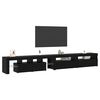 vidaXL TV Cabinet 3 pcs Black Oak 290 x 37 x 40 cm Engineered Wood