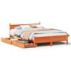 vidaXL Bed Frame without Mattress Wax Brown 140x200 cm Solid Wood Pine