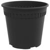 vidaXL Round Flower Pot 6 pcs Black &Oslash; 17 x 14 cm Plastic