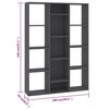 vidaXL Room Divider/Book Cabinet Grey 100x24x140 cm Engineered Wood