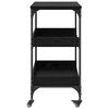 vidaXL Kitchen Trolley Black Oak 60 x 41 x 80.5 cm Engineered Wood