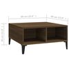 vidaXL Coffee Table Brown Oak 60x60x30 cm Engineered Wood