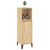 vidaXL Bathroom Cabinet Sonoma Oak 30x30x100 cm Engineered Wood