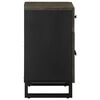 vidaXL Bedside Cabinet Black 50x33x60 cm Solid Wood Mango
