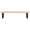 vidaXL Basin Shelf Wall Mounted Steel and Solid Wood Oak