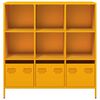 vidaXL Highboard&nbsp;Mustard Yellow 101.5x39x103.5 cm Steel