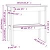 vidaXL Console Table White 80x40x75 cm Solid Wood Pine