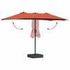 vidaXL Garden Parasol Terracotta 385 x 209 x 244 cm Fabric