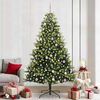 vidaXL Artificial Hinged Christmas Tree 300 LEDs Green 240 cm