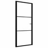 vidaXL Interior Door ESG Glass and Aluminium 102.5x201.5 cm Black