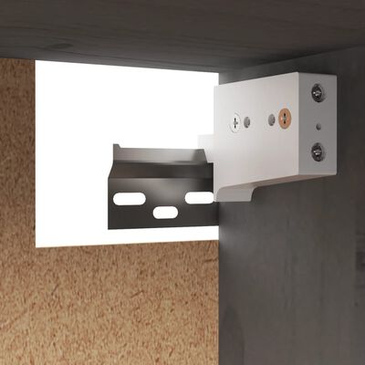 vidaXL Wall Cabinets 2 pcs Grey 45x30x35 cm Solid Pinewood